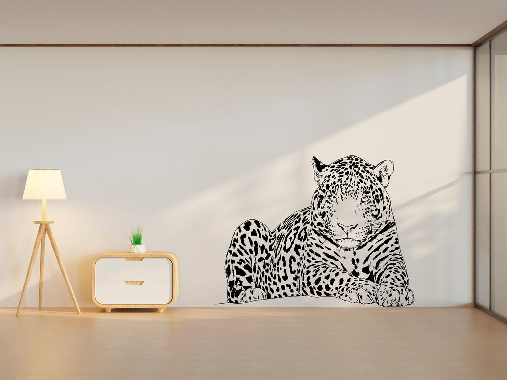 Leopard wall decals, Leopard Wall Sticker, Cheetah wall art, Animals wall vinyl Wild Cat Vinyl Sticker Decor Nursery Wild Pet Murals 244LU