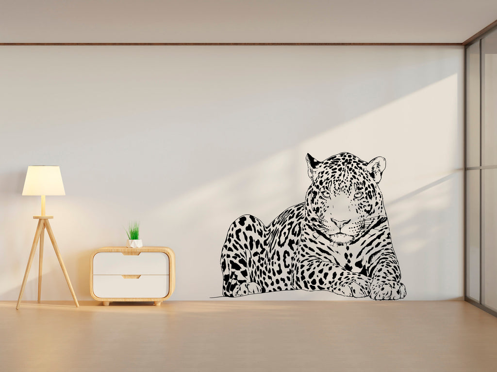 Leopard wall decals, Leopard Wall Sticker, Cheetah wall art, Animals wall vinyl Wild Cat Vinyl Sticker Decor Nursery Wild Pet Murals 244LU
