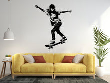 Load image into Gallery viewer, Wall Decal Skateboarder Skate Wall Art Stickers Skateboard Decals Skateboard Wall Stickers Kids Room Removable Home Decor Skate style 191RS