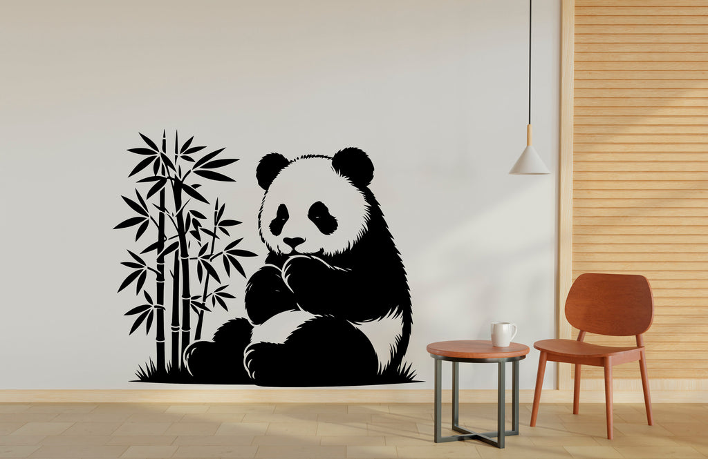 Panda Wall Decal, Panda Head Wall Art, Panda Room Wall Decor Panda Room Wall Sticker Panda Wall Decor Animals Stickers Panda Lover 160RS