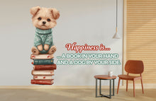 Load image into Gallery viewer, Book Dog Wall Art Decals, Book Dog Lover Library Wall Decal, Education Decals, Kids Room, Reading Room, Nurseries, Kids Gifts, Room 162RS