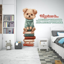 Load image into Gallery viewer, Book Dog Wall Art Decals, Book Dog Lover Library Wall Decal, Education Decals, Kids Room, Reading Room, Nurseries, Kids Gifts, Room 162RS