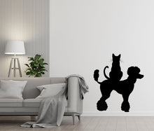 Load image into Gallery viewer, Dog and Cat wall decal Poodle decor Cat Dogs Pets wall art Decal Dog Cat Lover Animals wall decal Cat Wall Wall Decals Stickers Vinyl 283LU
