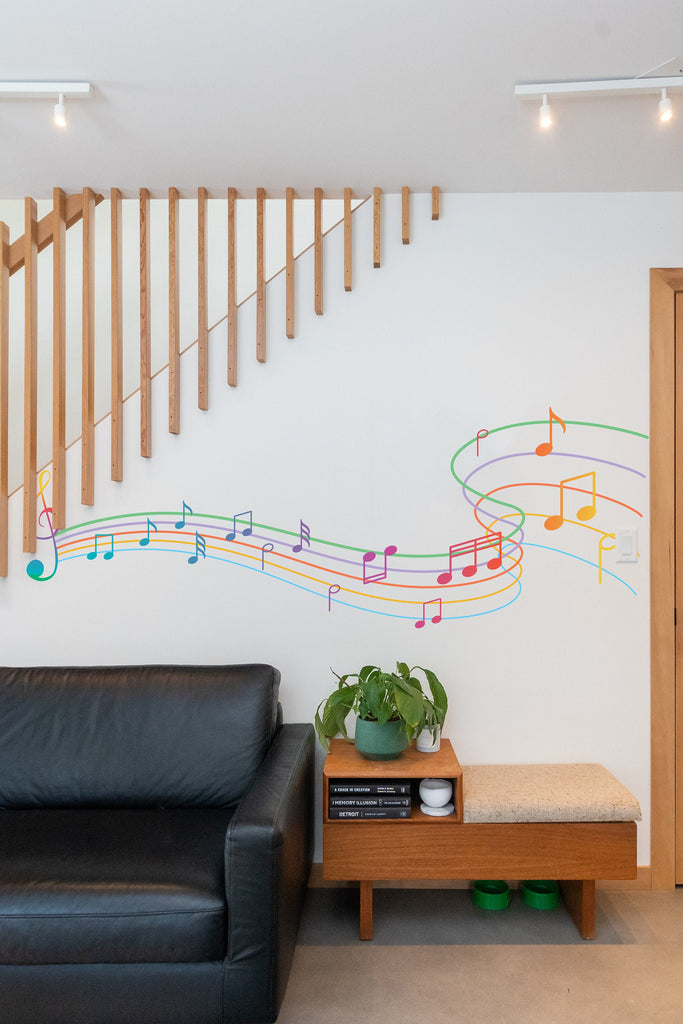 Music wall art decal, Music notes wall decor, Music wall sticker, Music wall decals, Musician home decor, Music gifts, Music studio 253LU