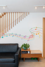 Load image into Gallery viewer, Music wall art decal, Music notes wall decor, Music wall sticker, Music wall decals, Musician home decor, Music gifts, Music studio 253LU