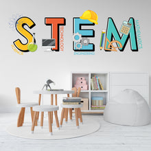 Load image into Gallery viewer, Stem Science Technology Engineering Math Wall Decal, Steam wall decals for school, stem school, steam school wall decor, classroom 255LU