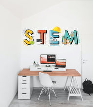 Load image into Gallery viewer, Stem Science Technology Engineering Math Wall Decal, Steam wall decals for school, stem school, steam school wall decor, classroom 255LU