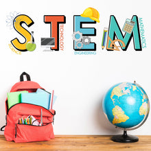 Load image into Gallery viewer, Stem Science Technology Engineering Math Wall Decal, Steam wall decals for school, stem school, steam school wall decor, classroom 255LU
