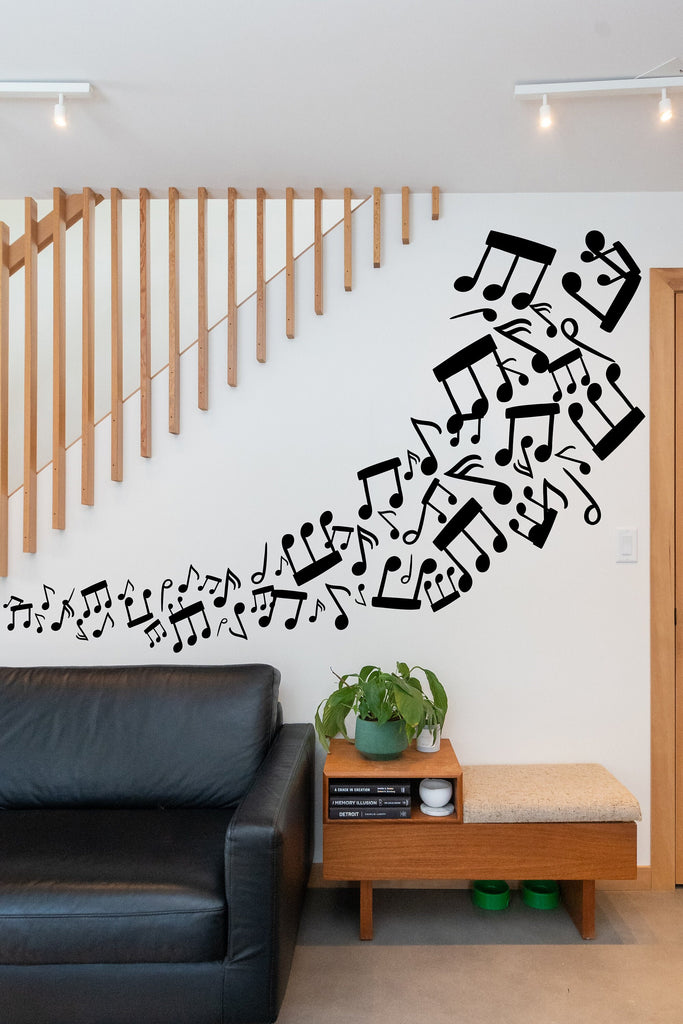 Music wall art decal, Music notes wall decor, Music wall sticker, Music wall decals, Musician home decor, Music gifts, Music studio 257LU