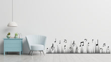Load image into Gallery viewer, Audio Wave Wall Decal Sound Wave Wall Sticker Music Notes Wall Decor Vinyl Music Wall Art Musician Wall Sticker Recording Studio Decor 258LU