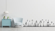 Load image into Gallery viewer, Audio Wave Wall Decal Sound Wave Wall Sticker Music Notes Wall Decor Vinyl Music Wall Art Musician Wall Sticker Recording Studio Decor 258LU