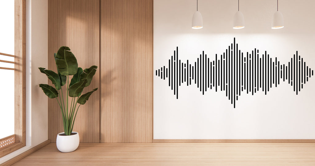 Audio Wave Wall Decal Sound Wave Wall Sticker Music Notes Wall Decor Vinyl Music Wall Art Musician Wall Sticker Recording Studio Decor 259LU