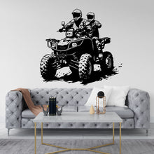 Load image into Gallery viewer, ATV Rider Wall Decal, Quad Wall Decor 4x4 Wheeler OffRoad BedRoom Dirt Bike Gift Free Stickers Art Vinyl Sport Wall Art Room Boy Room 166RS