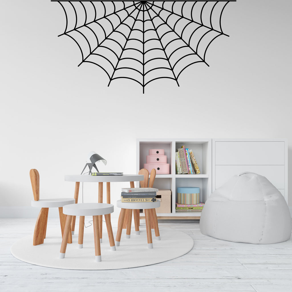 Spider web wall decal Spider web wall sticker Nursery kids room decor Halloween funny scary vinyl art decor Halloween Spooky web decal 261LU