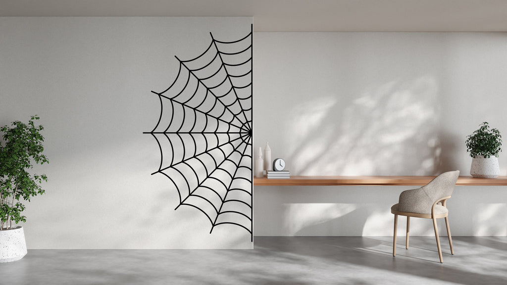 Spider web wall decal Spider web wall sticker Nursery kids room decor Halloween funny scary vinyl art decor Halloween Spooky web decal 261LU