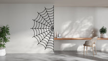 Load image into Gallery viewer, Spider web wall decal Spider web wall sticker Nursery kids room decor Halloween funny scary vinyl art decor Halloween Spooky web decal 261LU