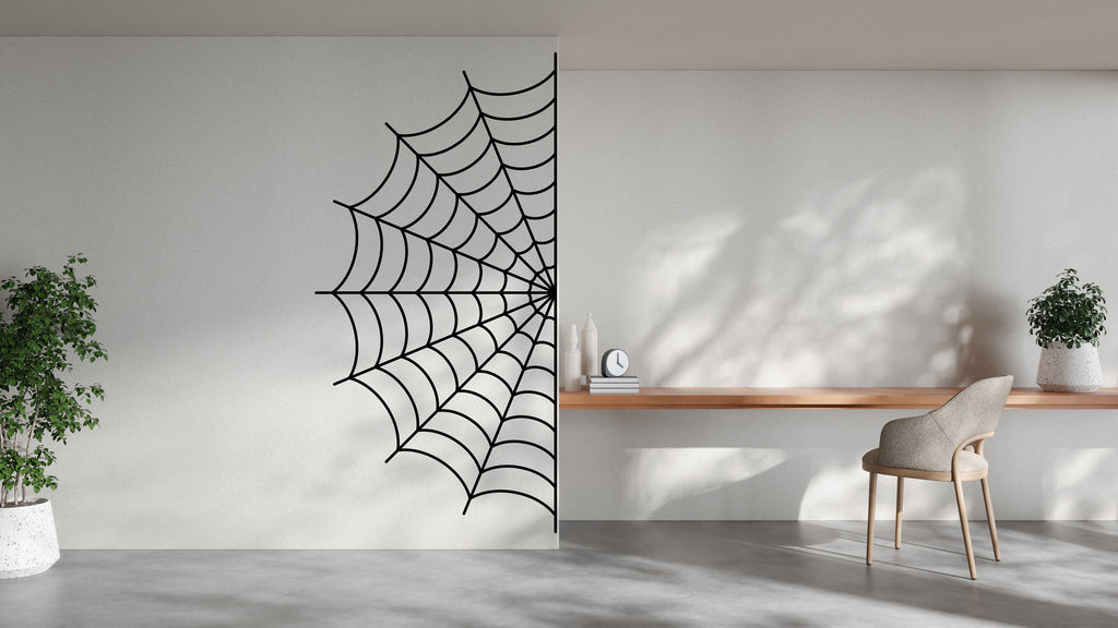 Spider web wall decal Spider web wall sticker Nursery kids room decor Halloween funny scary vinyl art decor Halloween Spooky web decal 261LU