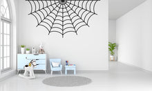 Load image into Gallery viewer, Spider web wall decal Spider web wall sticker Nursery kids room decor Halloween funny scary vinyl art decor Halloween Spooky web decal 261LU