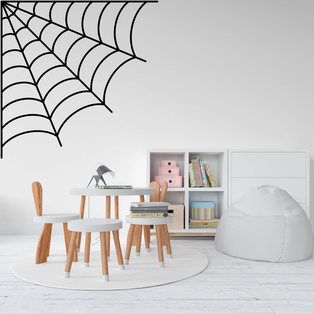 Spider web wall decal Spider web wall sticker Nursery kids room decor Halloween funny scary vinyl art decor Halloween Spooky web decal 262LU