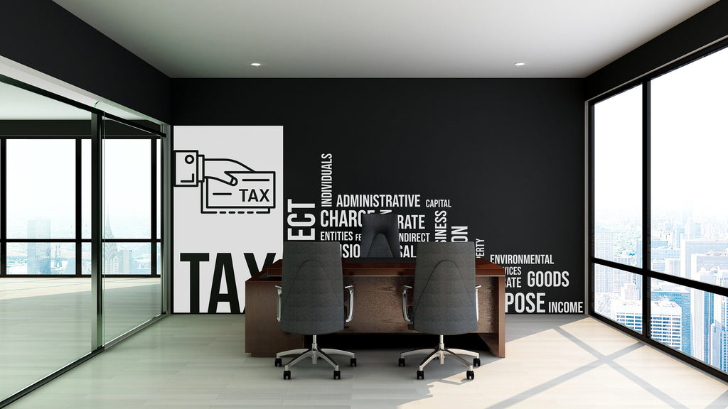 Tax Wall Decor Office Wall Decal Finance Idea Teamwork Business Worker Inspire Office Decoration Motivation Stickers Mural Unique Gift 287LU