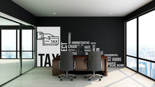 Load image into Gallery viewer, Tax Wall Decor Office Wall Decal Finance Idea Teamwork Business Worker Inspire Office Decoration Motivation Stickers Mural Unique Gift 287LU