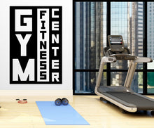 Load image into Gallery viewer, Gym Fitness Center, Workout Vinyl Gym Wall Decal, Gym Decal, Fitness Collage, Gym Wall Art Gym Decor Gym Wall Decor Motivational Art 270LU