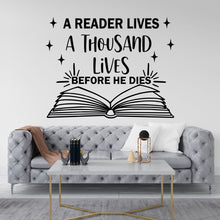 Load image into Gallery viewer, Library vinyl wall art decals, book shelves decor, library wall decal, education decals, reading room, nurseries, school, kids gifts 199RS