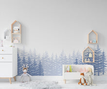 Load image into Gallery viewer, Woodland Wonderland : Forest Pine Tree Wall Decal, Pine Tree Wall Sticker, Nursery Mural, Forest Wall Decal, Woodland Decal Nature 272LU