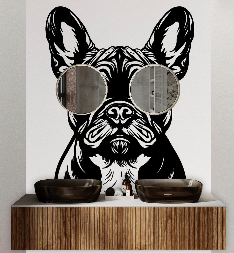 French Bulldog Dog wall decal Dog decor Dog kids Dog wall art Decal Dog Lover Animals Dog Wall Bathroom Wall Decals Stickers Vinyl 001DE