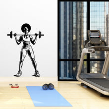 Load image into Gallery viewer, Gym Wall Decal Fitness Wall Art Custom Name Decor Crossfit Wall Decal Crossfit Gifts Home Gym Wall Sticker Motivational Wall Decal 174RS