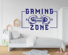 Load image into Gallery viewer, Gamer Zone wall decor Controller decal Video Game Wall Decals Joystick Gamer Kids Bedroom Vinyl Wall Art Stickers 175RS