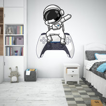 Load image into Gallery viewer, Gamer Zone wall decor Astronaut Controller decal Video Game Wall Decals Joystick Gamer Kids Bedroom Vinyl Wall Art Stickers 176RS