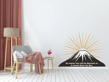 Load image into Gallery viewer, Mountain Wall Decal, Mountain wall mural, Sun colorful wall decal, Sun shining mountain wall art decor, Colorful sun, Quotes decals 177RS