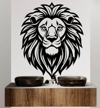 Load image into Gallery viewer, Lion Kings wall decal Animal Wall decor Safari Lion wall art Decal Lion Lover Animals Lion Wall Bathroom Wall Decals Stickers Vinyl 011DE