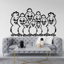 Load image into Gallery viewer, Chicken Chicks wall decal Animal Wall decor Farm wall art Decal Chicken Farm Store Lover Wall Bathroom Wall Decals Stickers Vinyl 012DE