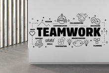 Load image into Gallery viewer, Teamwork wall decal Office wall decal Office wall decor Enterpreneur Gift Wall decal, Wall stickers, Wall decor, Wall Art 179RS