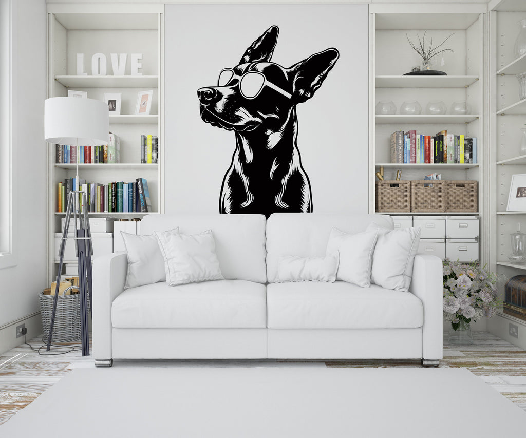 Dog wall decal Dog decor Dog kids Dog wall art Decal Dog Lover Animals Corner wall decal Dog Wall Bathroom Wall Decals Stickers Vinyl 279LU