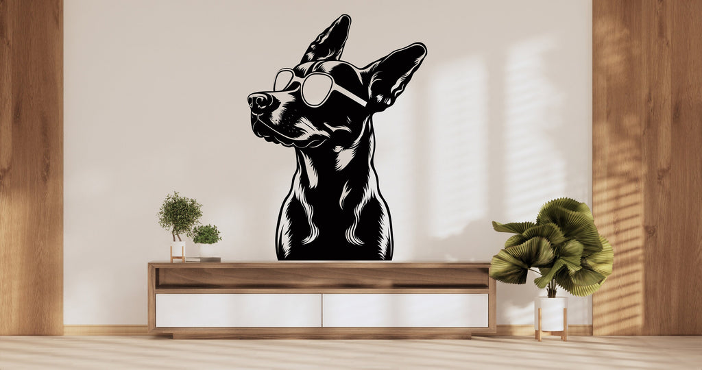 Dog wall decal Dog decor Dog kids Dog wall art Decal Dog Lover Animals Corner wall decal Dog Wall Bathroom Wall Decals Stickers Vinyl 279LU