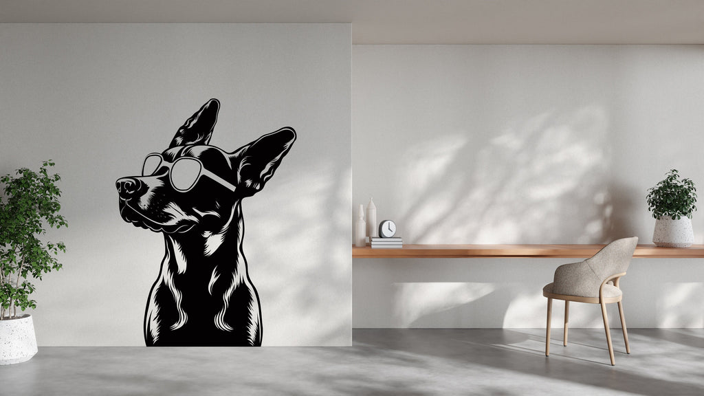 Dog wall decal Dog decor Dog kids Dog wall art Decal Dog Lover Animals Corner wall decal Dog Wall Bathroom Wall Decals Stickers Vinyl 279LU