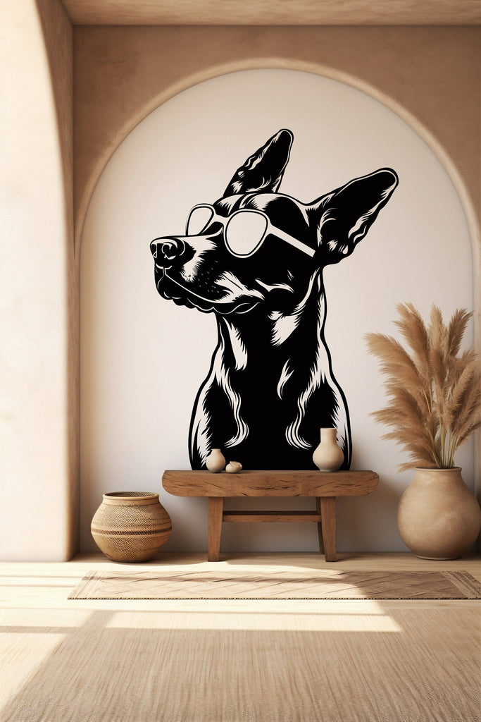 Dog wall decal Dog decor Dog kids Dog wall art Decal Dog Lover Animals Corner wall decal Dog Wall Bathroom Wall Decals Stickers Vinyl 279LU