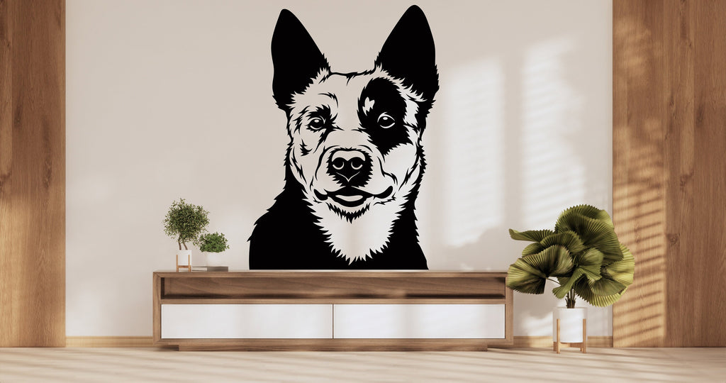 Australian Cattle Dog wall decal Dog decor Dog kids Dog wall art Decal Dog Lover Animals Dog Wall Bathroom Wall Decals Stickers Vinyl 291LU