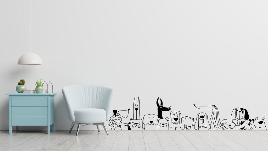 Dog wall decals, Grooming wall decor, Vetirinary decals, Pet lover gift, Pet shop dog house wall vinyl decal, Pet wall vinyl decal 280LU