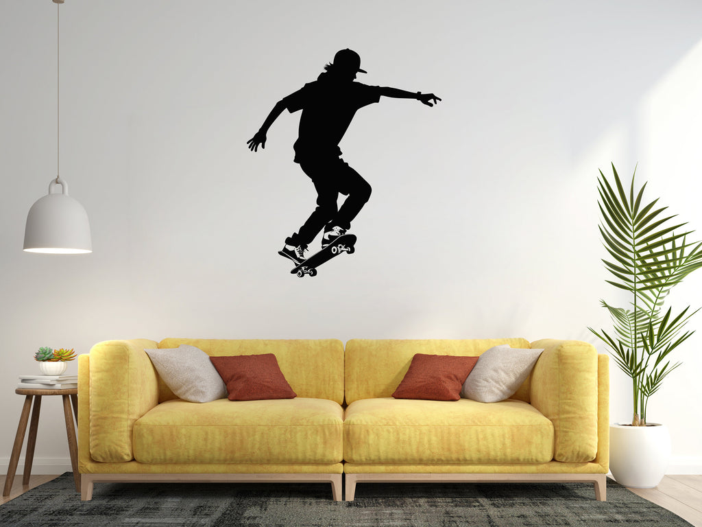 Wall Decal Skateboarder Skate Wall Art Stickers Skateboard Decals Skateboard Wall Stickers Kids Room Removable Home Decor Skate style 190RS