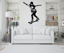 Load image into Gallery viewer, Wall Decal Skateboarder Skate Wall Art Stickers Skateboard Decals Skateboard Wall Stickers Kids Room Removable Home Decor Skate style 191RS