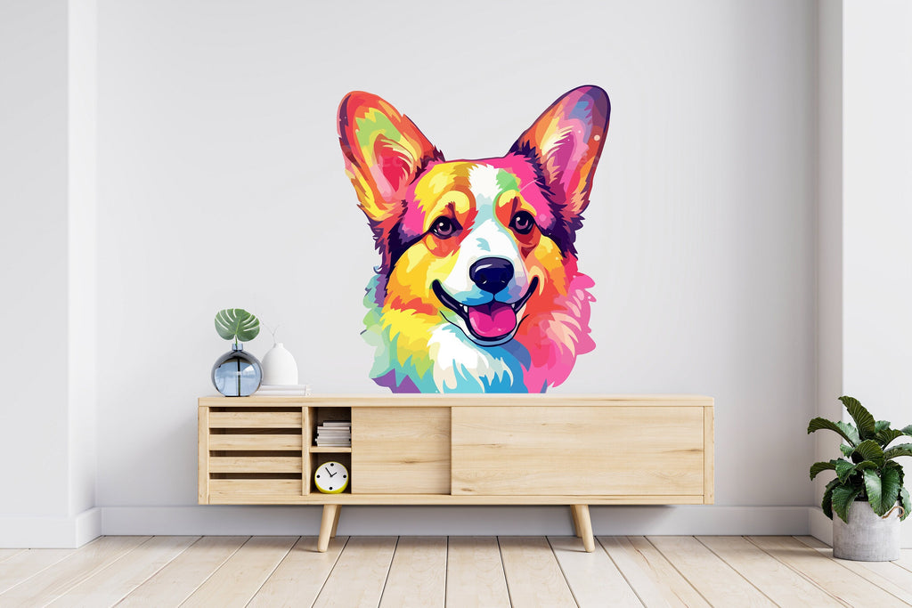 Dog wall decal Dog decor Dog wall art Decal Dog Lover Animals anime decal Dog Bathroom Wall Decals Stickers Vinyl 204RS