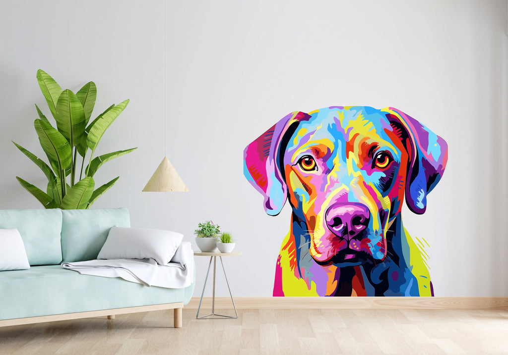 Dog wall decal Dog decor Dog wall art Decal Dog Lover Animals anime decal Dog Bathroom Wall Decals Stickers Vinyl 205RS