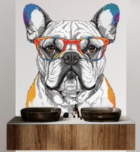 Load image into Gallery viewer, Bulldog Dog wall decal Dog decor Dog kids Dog wall art Decal Dog Lover Animals Dog Mom Wall Bathroom Wall Decals Stickers Vinyl 014DE