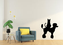 Load image into Gallery viewer, Dog and Cat wall decal Poodle decor Cat Dogs Pets wall art Decal Dog Cat Lover Animals wall decal Cat Wall Wall Decals Stickers Vinyl 283LU