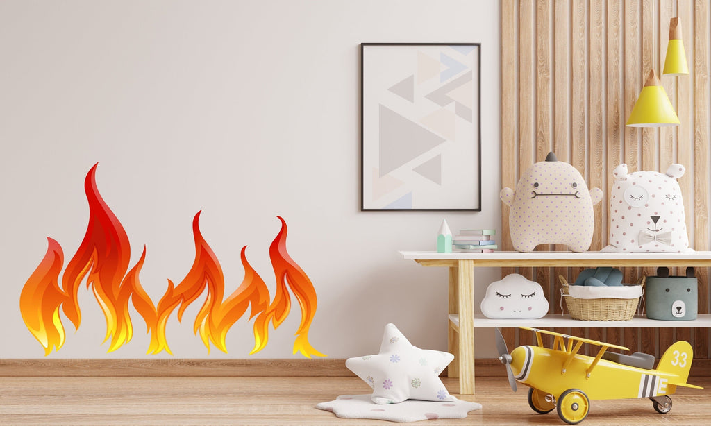 Flames decals Fire Place wall ar Flame Decoration Fire flame wall vinyl decal stickers art design burning murals fire home decoration 300LU