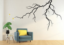 Load image into Gallery viewer, Thunder Bolt Wall mural decals decor, Lightning strike wall decal, Lightning bolt wall decal sticker, Nature storm wall vinyl decal 301LU